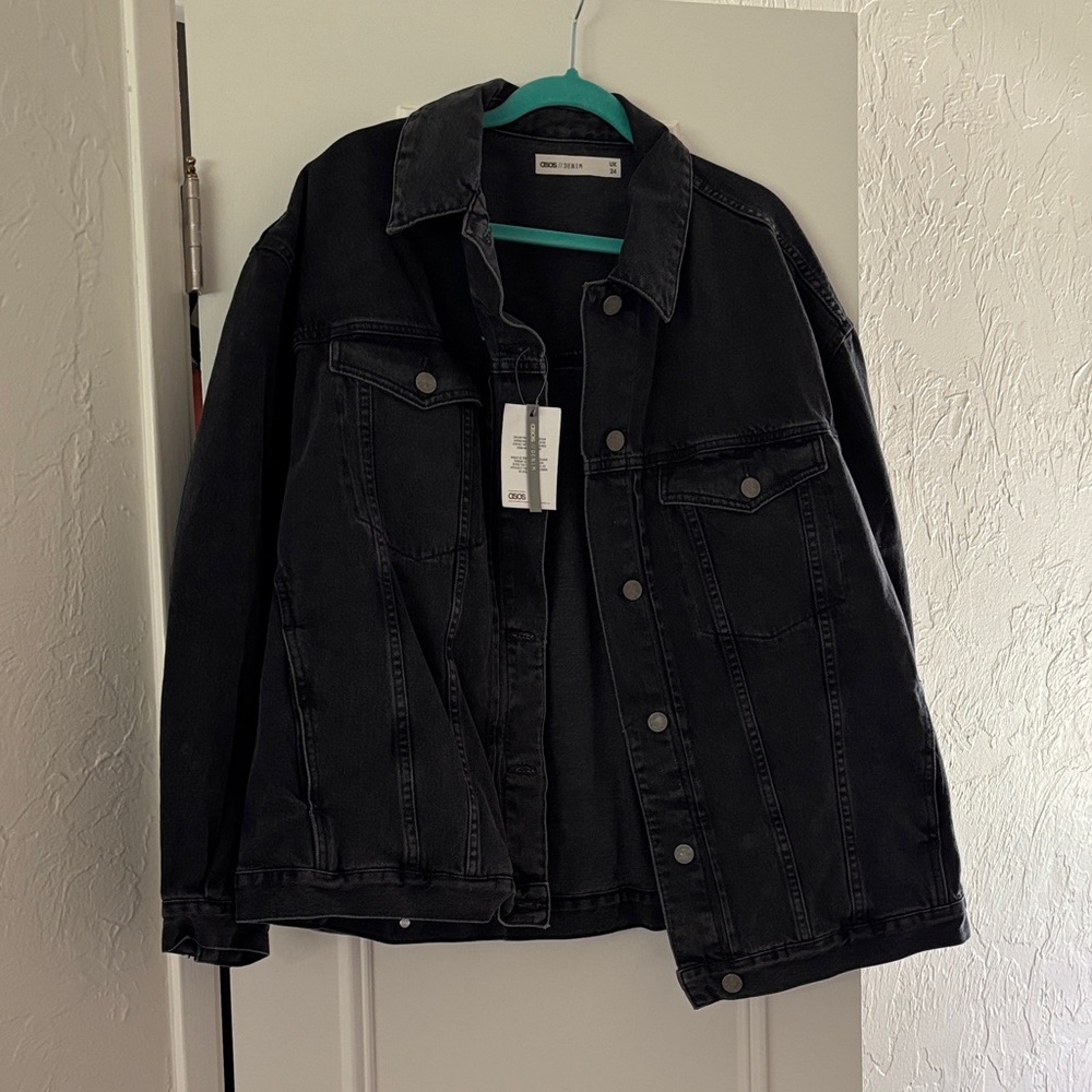 ASOS Curve Black Denim Jacket NWT